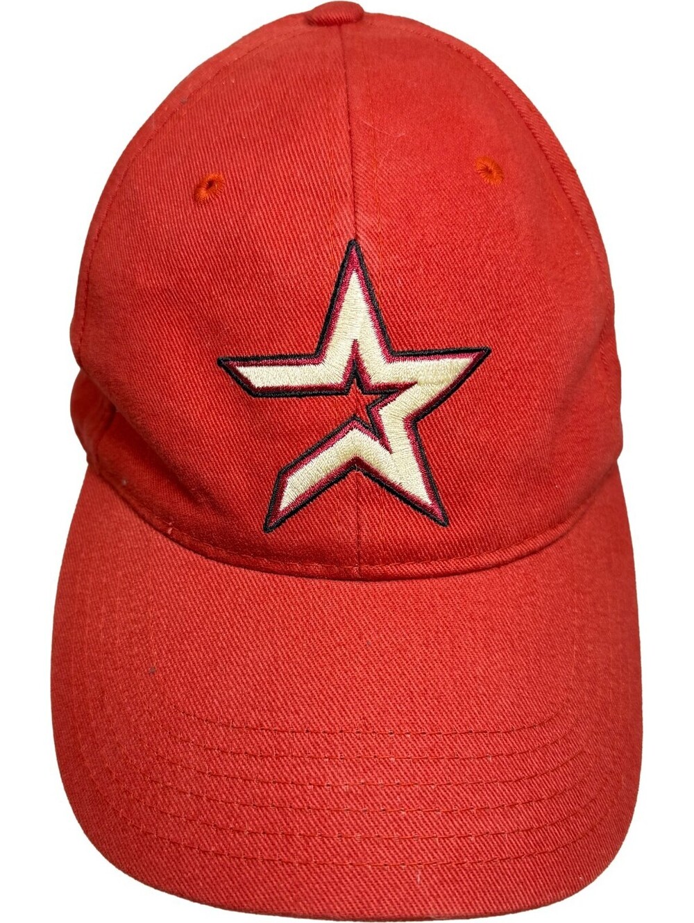 Vintage Houston Astros Hat TEI MLB Genuine Merchandise Strapback Cap Orange 1 Sz